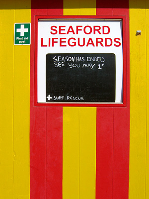 Lifeguard hut at Seaford