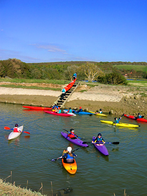 Kayak school on the River Cuckmere