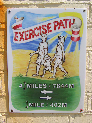 Sign for Exercise Walk at Seaford