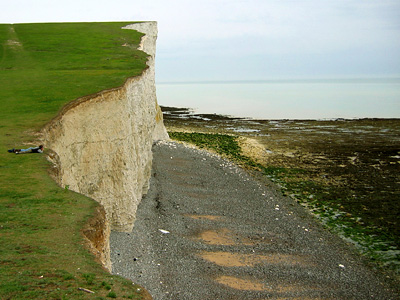 On the clifftops of the Seven Sisters at Gap Bottom