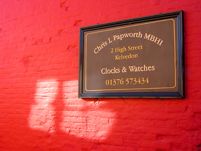 Clock and watch sales and repairs, horologist, Kelvedon