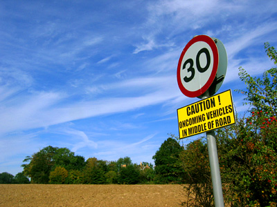 Road sign near Inworth