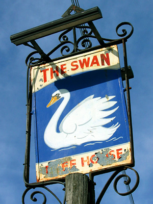Pub sign at the Swan Public House, Little Totham, Essex