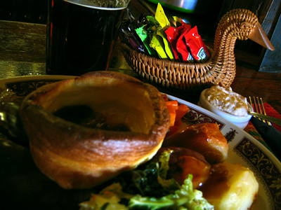 Roast beef and Yorkshire pudding at The Swan, Little Totham, Essex