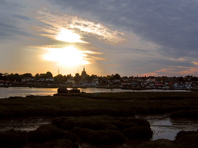 Sunset over the River Blackwater at Maldon, Essex