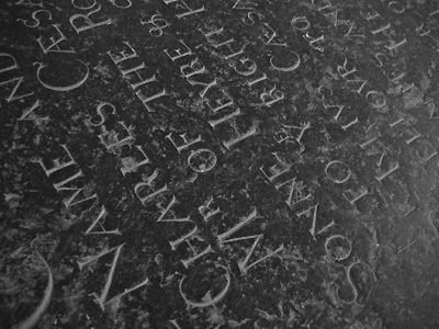 Detail from a gravestone inside St Peter's church, Benington, Hertfordshire, England, Britain, UK