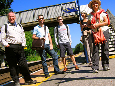 English Country Walks group at Robertsbridge station in East Sussex