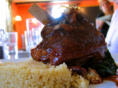 Lamb shank at the Curlew pub in Bodiam, East Sussex