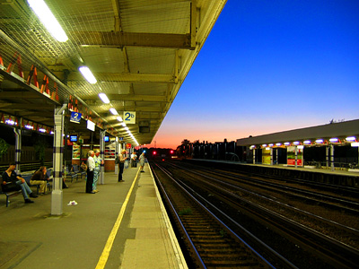 Sunset at Tonbridge station