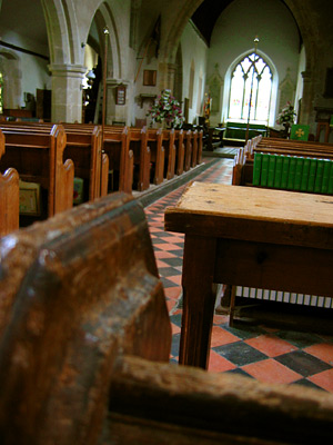 Inside Salehurst church