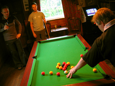 Playing pool at The Ostrich in Robertsbridge