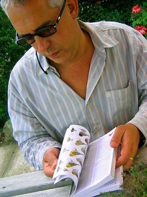 Mike studying Collins bird guide