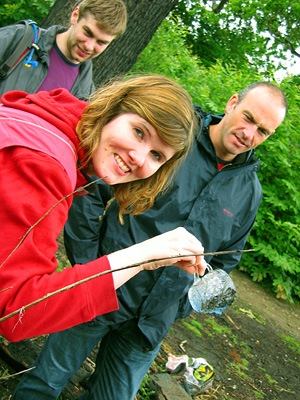 Julia shows off her find in King's Wood