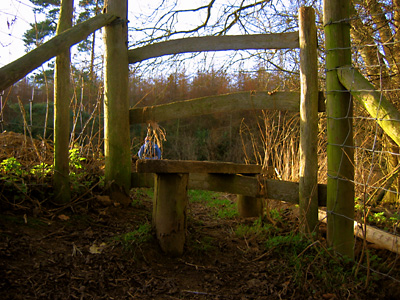 A stile on the path near Broomfield in Kent
