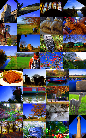 Photo montage of Aldbury and Grand Union Canal circular walk