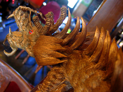 Dragon detail inside the Cow Roast Inn