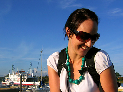Nadine on the waterfront at Lymington marina