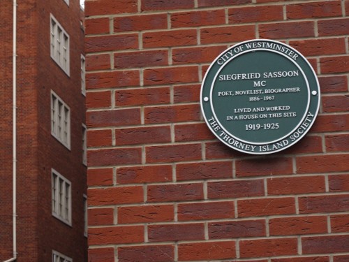 The famous First World War poet Siegfried Sassoon lived here in Westminster.